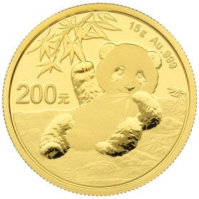200 Yuan, China, 2020, Gold - Panda reverse