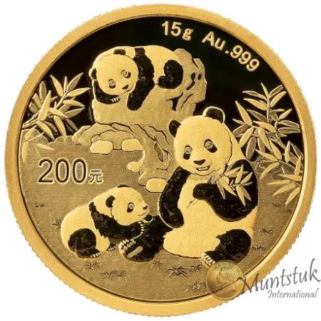 200 Yuan, China, 2025, Gold - Panda Reverse