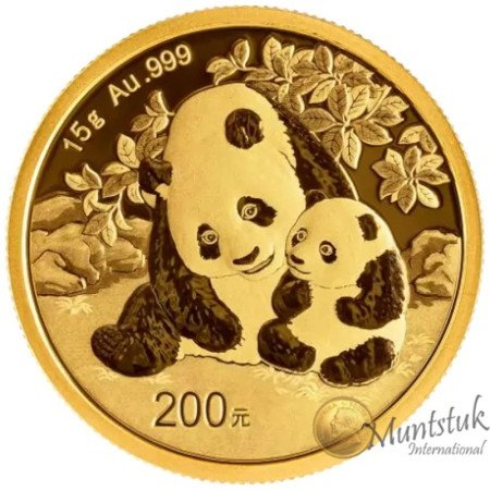 200 Yuan, China, 2024, Gold - Panda reverse