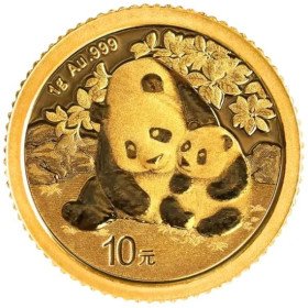 10 Yuan, China, 2024, Gold - Panda Reverse