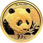 10 Yuan, China, 2018, Gold - Panda reverse