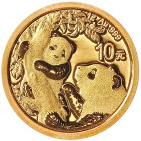 10 Yuan, China, 2021 Gold - Panda reverse