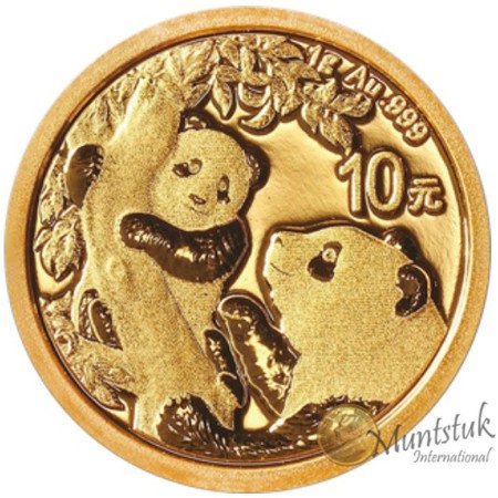 10 Yuan, China, 2021 Gold - Panda reverse