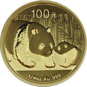 100 Yuan, China, 2011, Gold - Panda, reverse