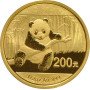 200 Yuan, China, 2014, Gold - Panda, Reverse