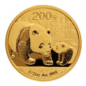 200 Yuan, China, 2011, Gold - Panda, Reverse