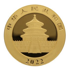 200 Yuan, China, 2022, Gold - Panda, Obverse