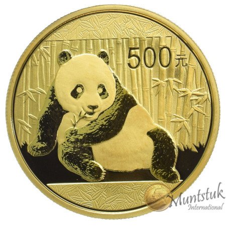 500 Yuan, China, 2015, Gold - Panda Reverse