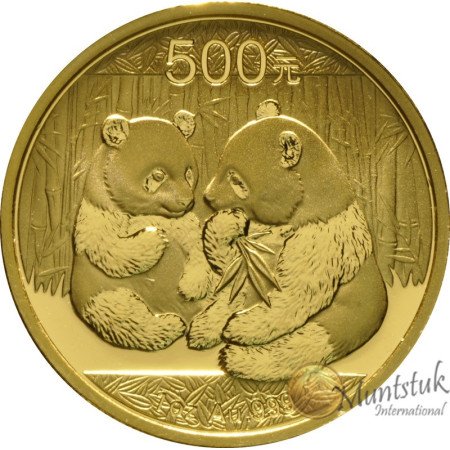 500 Yuan, China, 2009, Gold - Panda, reverse