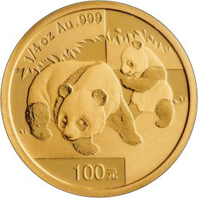 100 Yuan, China, 2009, Gold - Panda reverse