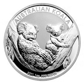 1 oz, Australian, 2011, Silver - Koala, reverse