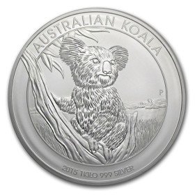 1KG, Australian, 2015, Silver - Koala, reverse