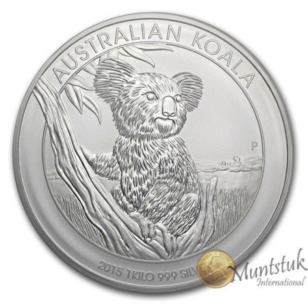 1KG, Australian, 2015, Silver - Koala, reverse