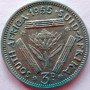 Threepence, South Africa, 1955, Silver