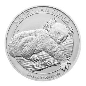 1KG, Australian, 2012, Silver - Koala, reverse