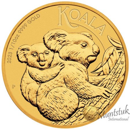 1/10 oz, Australian, 2023, Gold - Koala, Reverse