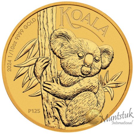 1/10 oz, Australian, 2024, Gold - Koala, Reverse