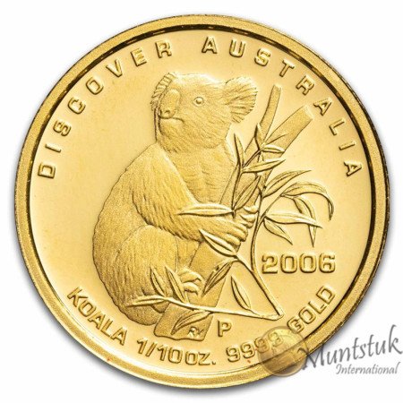1/10 oz, Australian, 2006, Gold - Koala, reverse