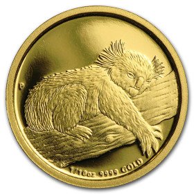 1/10 oz, Australian, 2012, Gold - Koala, reverse