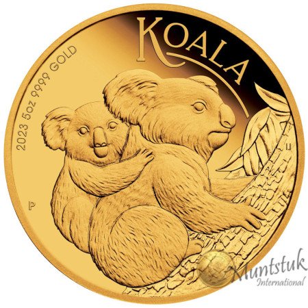 5 oz, Australian, 2023, Gold - Koala, reverse