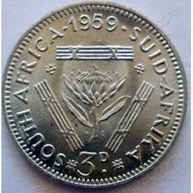 Threepence, South Africa, 1959, Silver