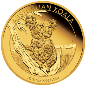5 oz, Australian, 2015 Gold - Koala reverse