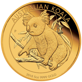 5 oz, Australian, 2018, Gold - Koala, reverse