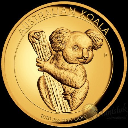 2 oz, Australian, 2020, Gold - Koala, reverse