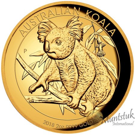 2 oz, Australian, 2018, Gold - Koala, reverse