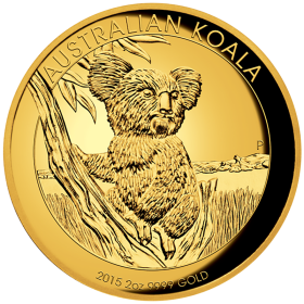 2 oz, Australian, 2015, Gold - Koala, reverse