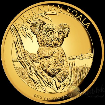 2 oz, Australian, 2015, Gold - Koala, reverse