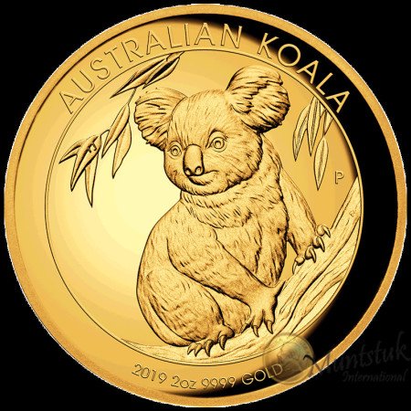 2 oz, Australian, 2019, Gold - Koala, reverse