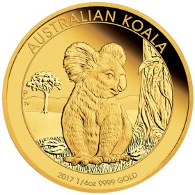 1/4 oz, Australian, 2017, Gold - Koala, reverse