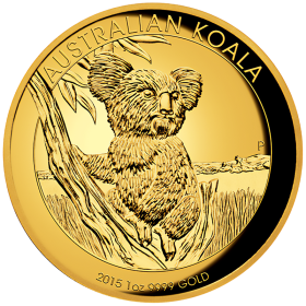 1 oz, Australia, 2015, Gold - Koala, reverse