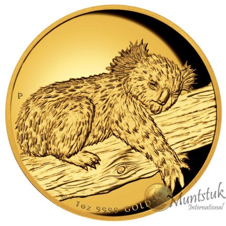 1 oz, Australia, 2012, Gold - Koala, reverse
