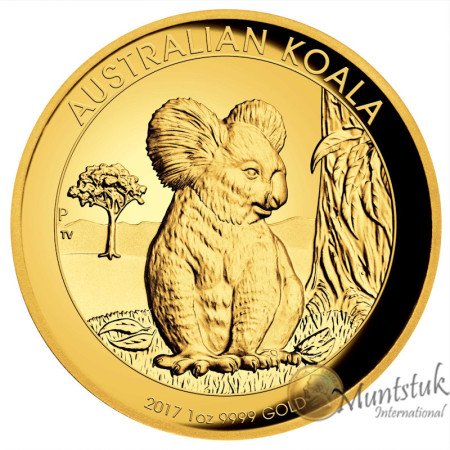1 oz, Australia, 2017 Gold - Koala, reverse