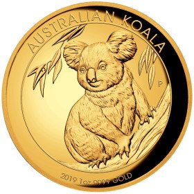 1 oz, Australia, 2019, Gold - Koala, reverse