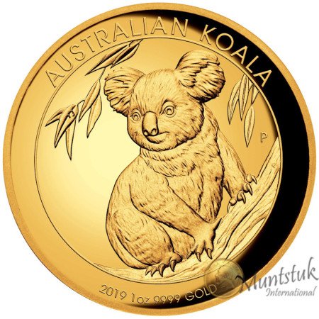1 oz, Australia, 2019, Gold - Koala, reverse