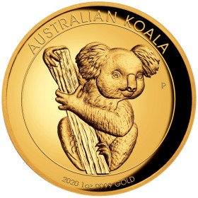 1 oz, Australia, 2020, Gold - Koala, reverse