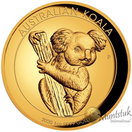 1 oz, Australia, 2020, Gold - Koala, reverse
