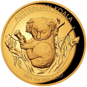 1 oz, Australia, 2021, Gold - Koala, reverse