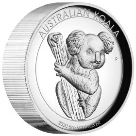 5 oz, Australia, 2020, Silver - Koala, reverse