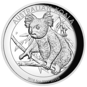 5 oz, Australia, 2018, Silver- Koala, reverse
