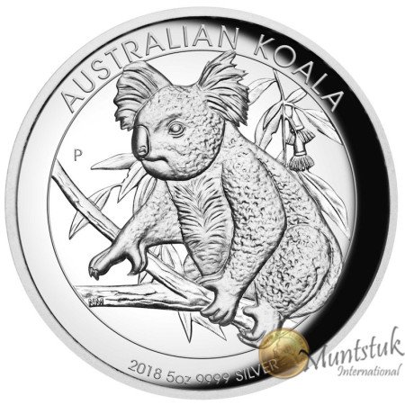 5 oz, Australia, 2018, Silver- Koala, reverse