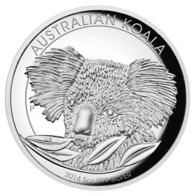 5 oz, Australia, 2014, Silver- Koala, reverse