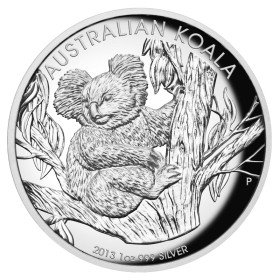1 oz, Australia, 2013, Silver - Koala, reverse