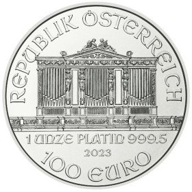 1 oz, Austria, 2023, Platinum - Vienna Philharmonic, reverse