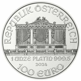 1 oz, Austria, 2024, Platinum - Vienna Philharmonic, reverse