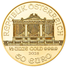 1/2 oz, Austria, 2025, Gold - Vienna Philharmonic, reverse