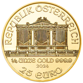 1/4 oz, Austria, 2024, Gold - Vienna Philharmonic, reverse